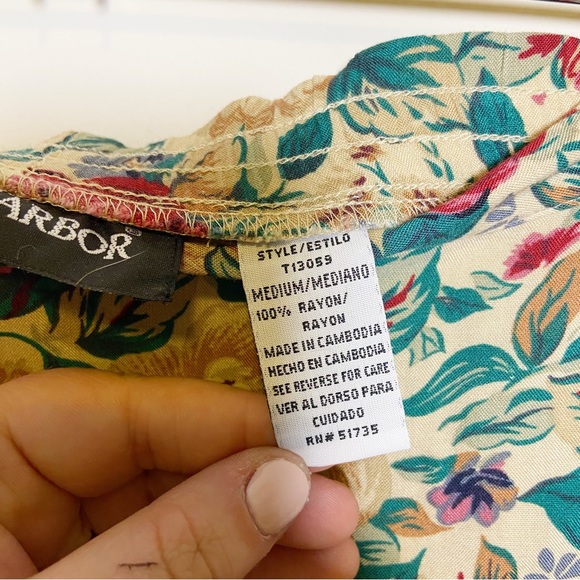 Vintage 90s Sag Harbor Floral Print Midi Skirt - Picture 5 of 7